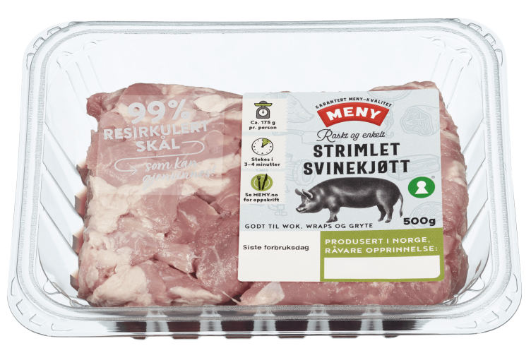Svinestrimler 500g Meny
