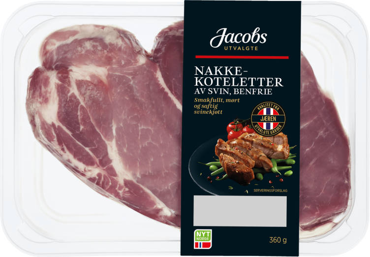 Svin Nakkekotelett Benfri 2pk Jacobs