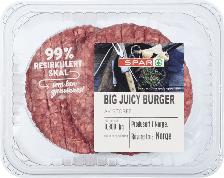 Burger Big Juicy 2x180g Spar