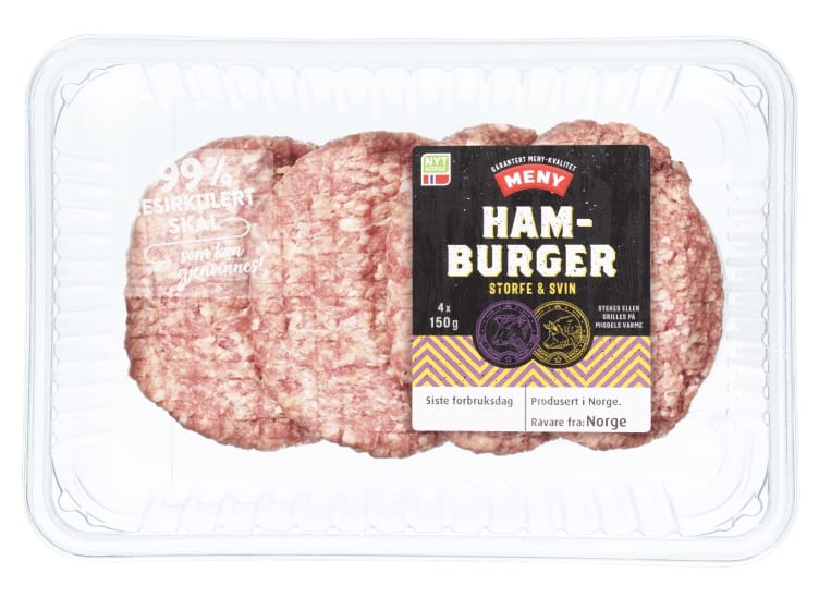 Burger Big Pack 4stk 600g Meny