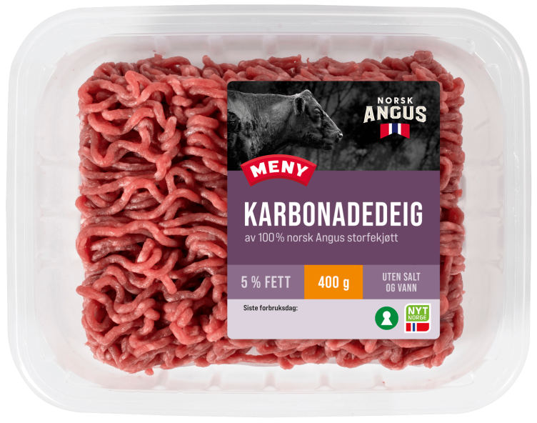 Karbonadedeig Angus 5% 400g Meny