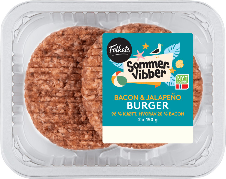 Burger Bacon Jalapeno 2x150g Sommervibber