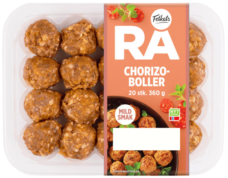 Chorizoboller Rå 360g Folkets