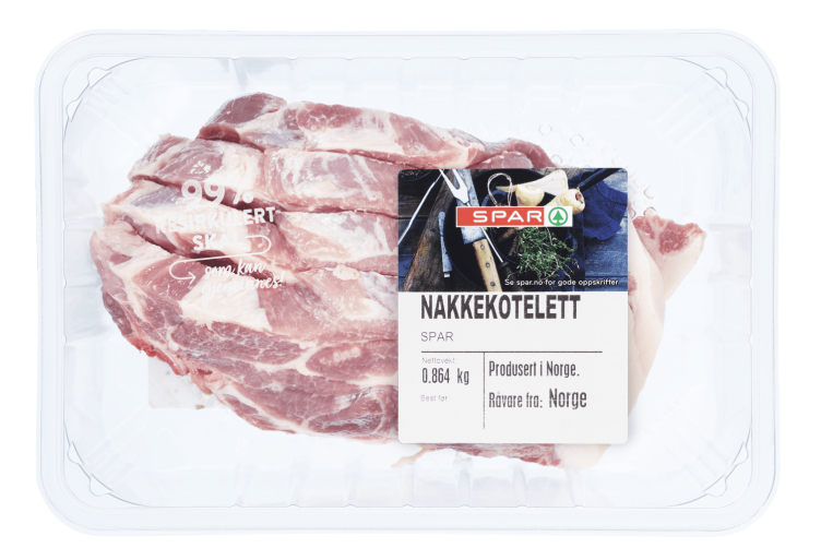 Svin Nakkekotelett 4pk Ca900g Spar