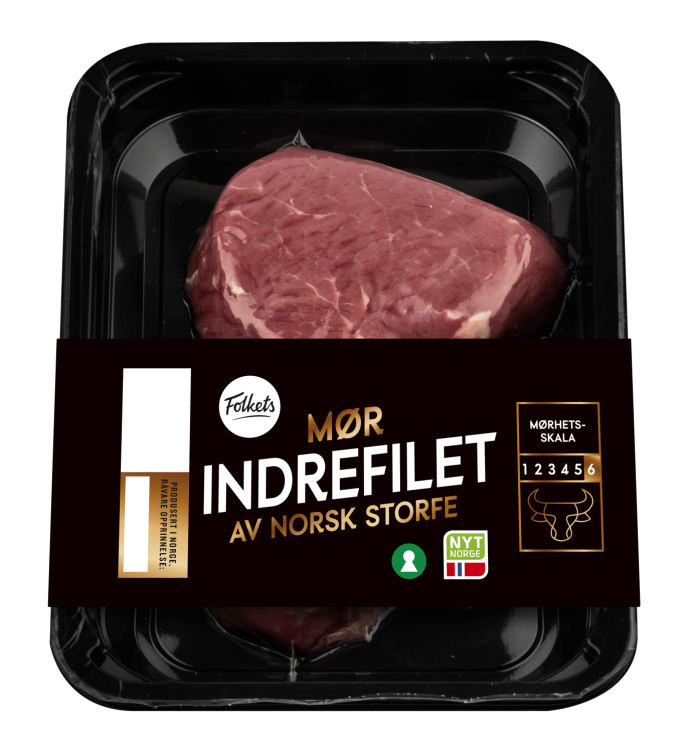 Storfe Indrefilet skivet Ca350g Folkets