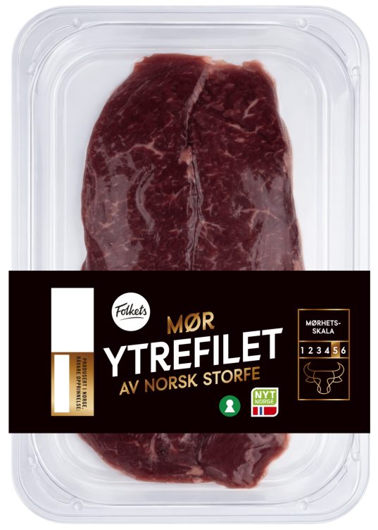 Storfe Ytrefilet skivet Ca400g Folkets