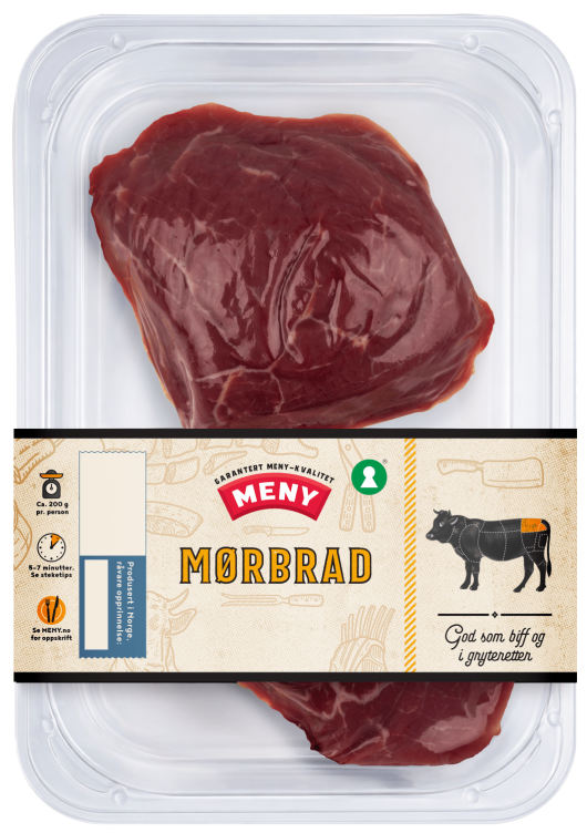 Storfe Mørbrad skivet Ca385g Meny