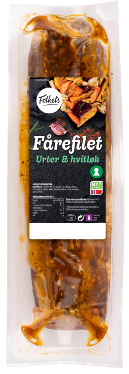 Fårefilet Urter&Hvitløk Ca450g Folkets