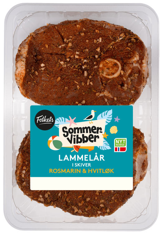 Lammelår skivet Krydret Ca480g Sommervibber