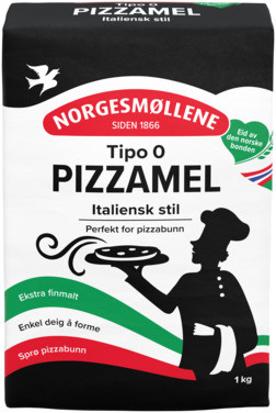 Pizzamel Tipo 0, 1kg Norgesmøllene