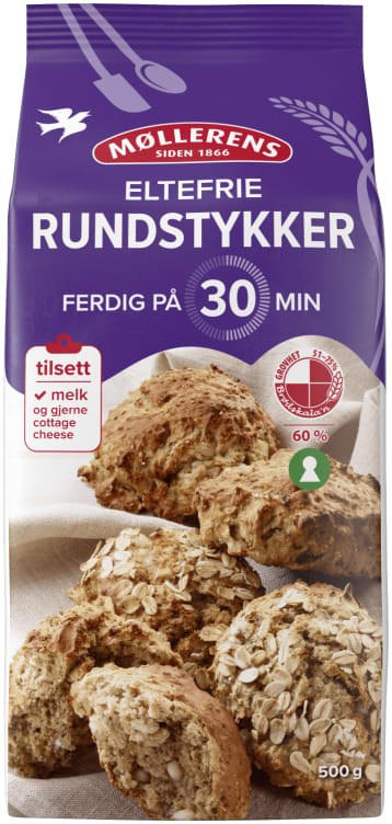 Rundstykker Eltefrie På 30 Min 500g Møllerens