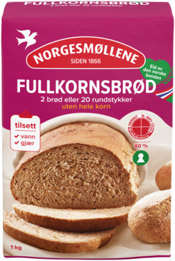 Fullkornsbrød, 1kg Norgesmøllene