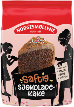 Sjokoladekake Saftig 500g Norgesmøllene