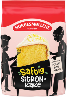 Sitronkake Saftig 440g Norgesmøllene