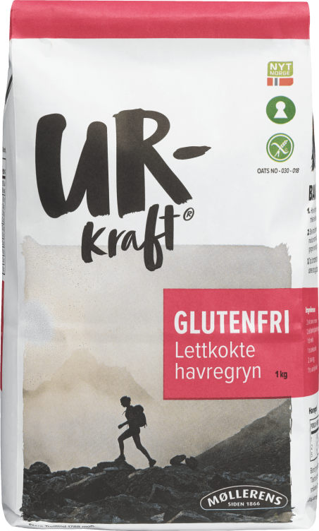 Havregryn Lettkokte glutenfri 1kg Urkraft