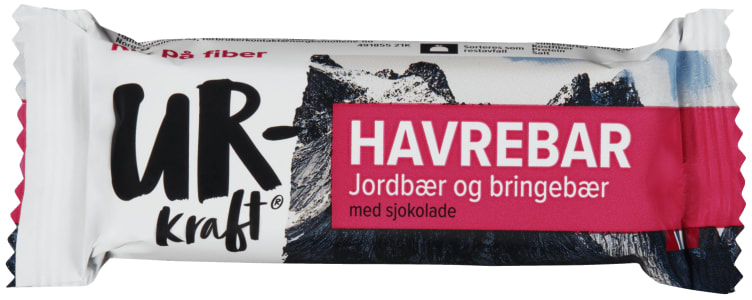 Urkraft Havrebar Jordbær&Bringebæ m/Sjoko 40g