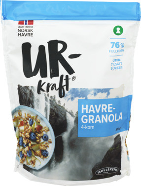 Havregranola 4-korn 430g, Urkraft