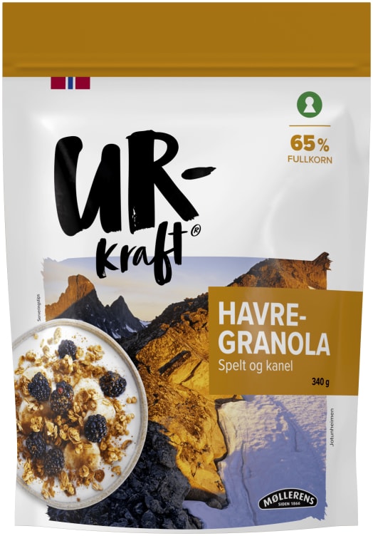 Havregranola Spelt&Kanel 340g Urkraft