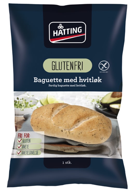 Hvitløksbaguetter glutenfri 105g Hatting