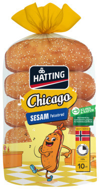 Chicago Pølsebrød 50gx10stk Hatting