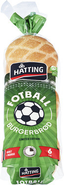 Fotball Hamburgerbrød 80gx6stk Hatting