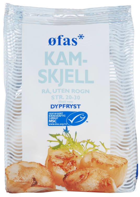 Kamskjell u/Rogn Stå pose 400g Øfas