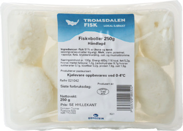 Fiskeboller med Fløte 250g Tromsdalen