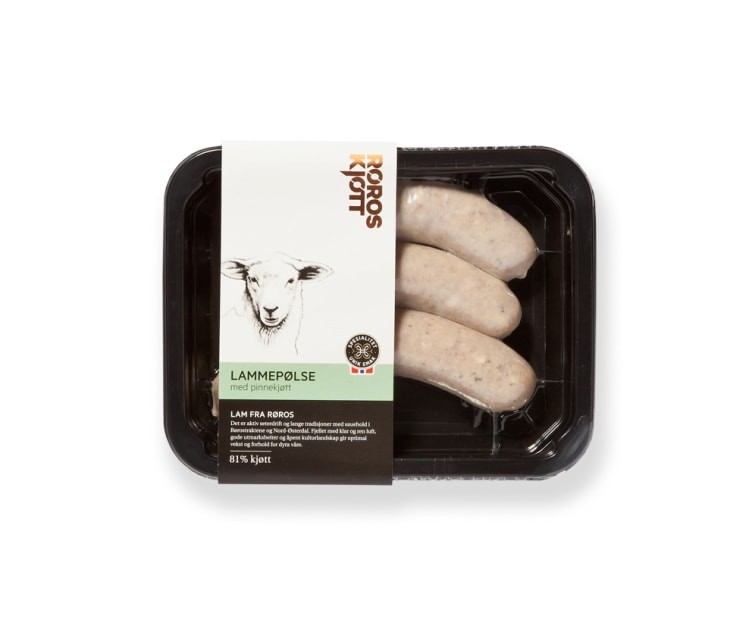 Lammepølse m/Pinnekjøtt 240g Røroskjøtt