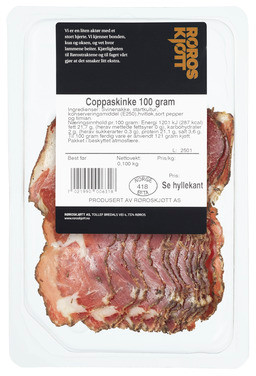 Coppaskinke 100g Røroskjøtt