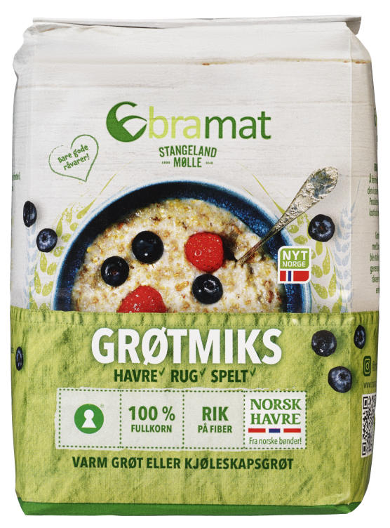 Bramat Grøtmiks Havre&Rug&Spelt 500g Stangeland