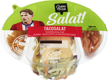 Tacosalat med Salsadressing 242g Grønn&frisk Vm