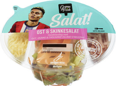 Ost & Skinkesalat med Thousand Island Dressing 255g Grønn&frisk Vm