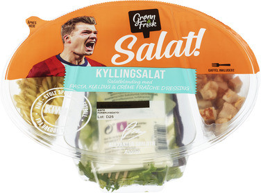 Kyllingsalat med Crème Fraîche Dressing 225g Grønn&frisk Vm