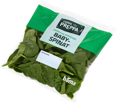 Babyspinat Vasket 65g Ferdig Preppa