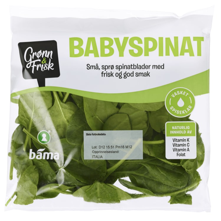 Babyspinat 65g Grønn&Frisk