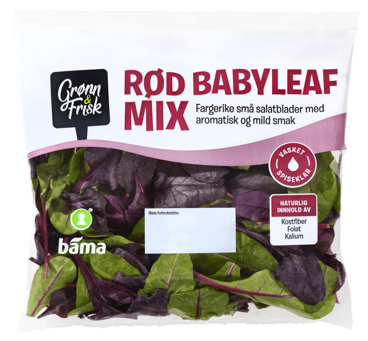 Rød Babyleaf Mix 65g Grønn&Frisk