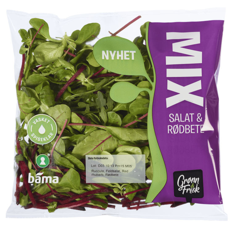 Mix Babyleaf & Rødbete 90g Grønn&Frisk
