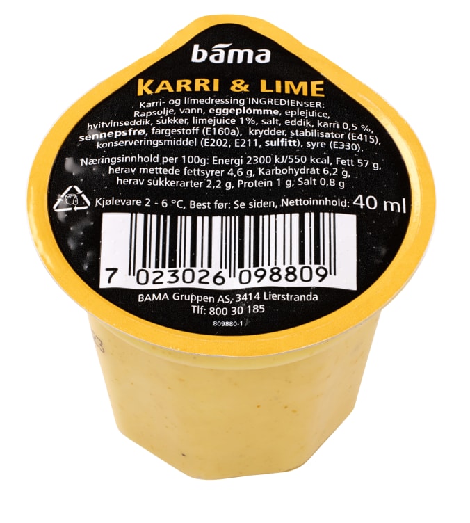 Dressing Karri&Lime 40g Bama