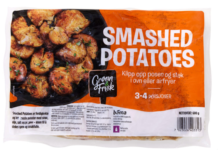 Smashed Potatoes 600g Grønn&Frisk