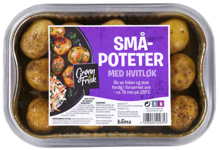 Småpoteter m/Hvitløk 350g Grønn&Frisk