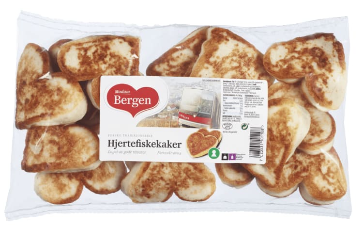 Hjertefiskekaker 800g Madam Bergen