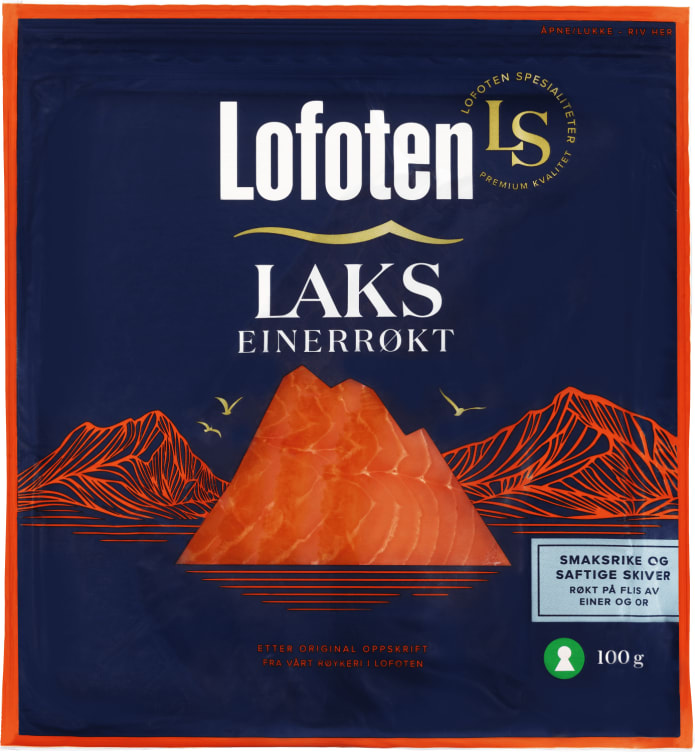 Laks Røkt skivet 100g Lofoten