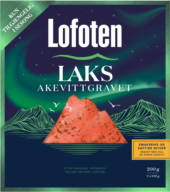 Laks Akevittgravet 200g Lofoten