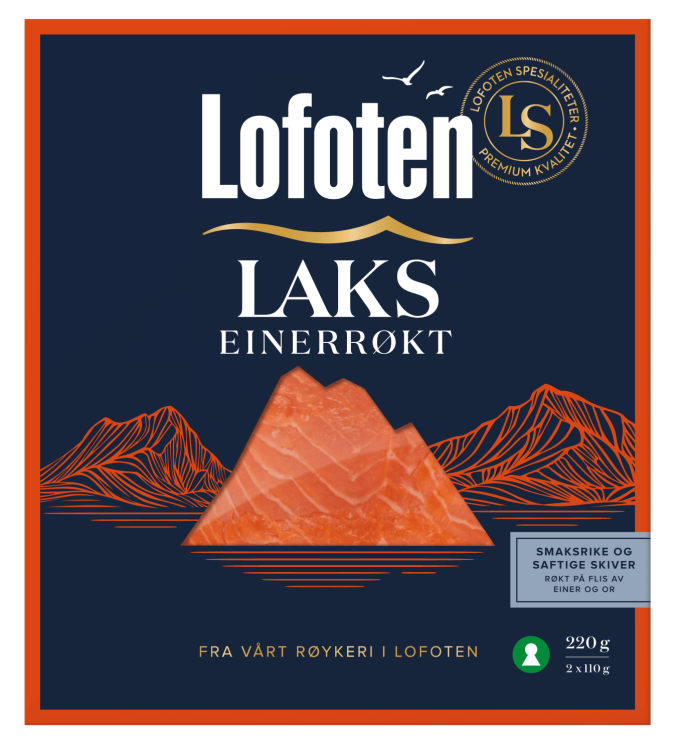 Laks Einerrøkt skivet 220g Lofoten