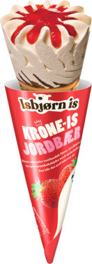 Krone-is Jordbær