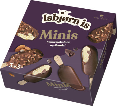 Ekselence Minis Melkesjokolade og Mandel 6 stk