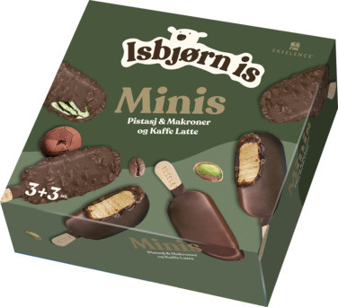 Ekselence Minis Pistasj & Makroner og Kaffe Latte 6 stk