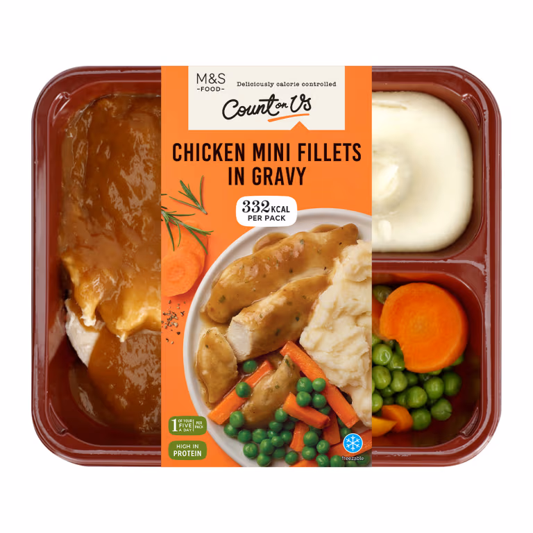 M&S Count On Us Chicken Mini Fillets in Gravy