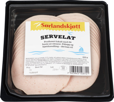 Servelat 200g Sørlandskjøtt