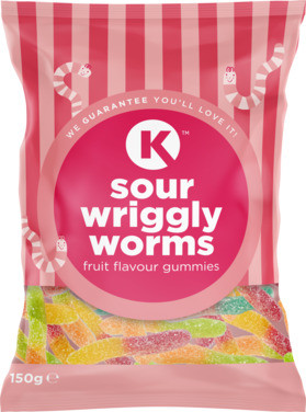 Circle K Sour Gummy Wormees 150g
